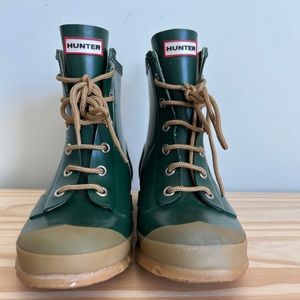 Super cute forest green hunter boots  size 6/6.5